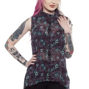 Hell Bunny Deaths Head Blouse